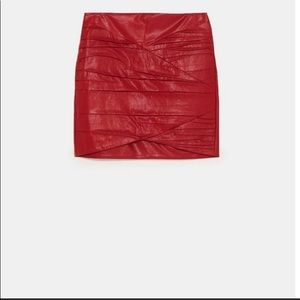 Zara Gathered Mini Skirt